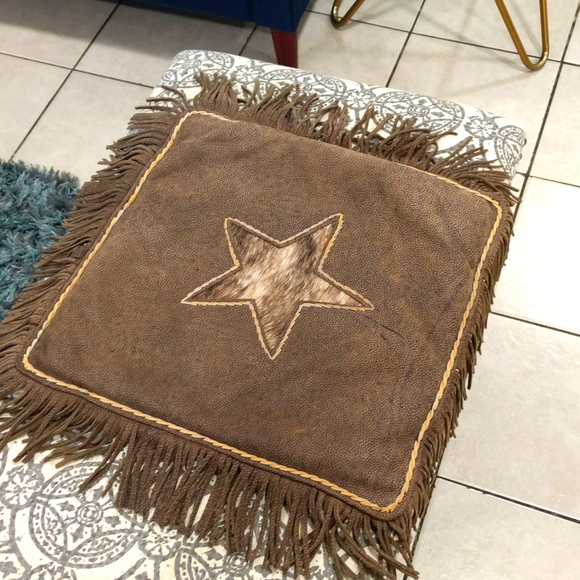 Genuine Leather Throw Pillow Sham - Picture 1 of 15